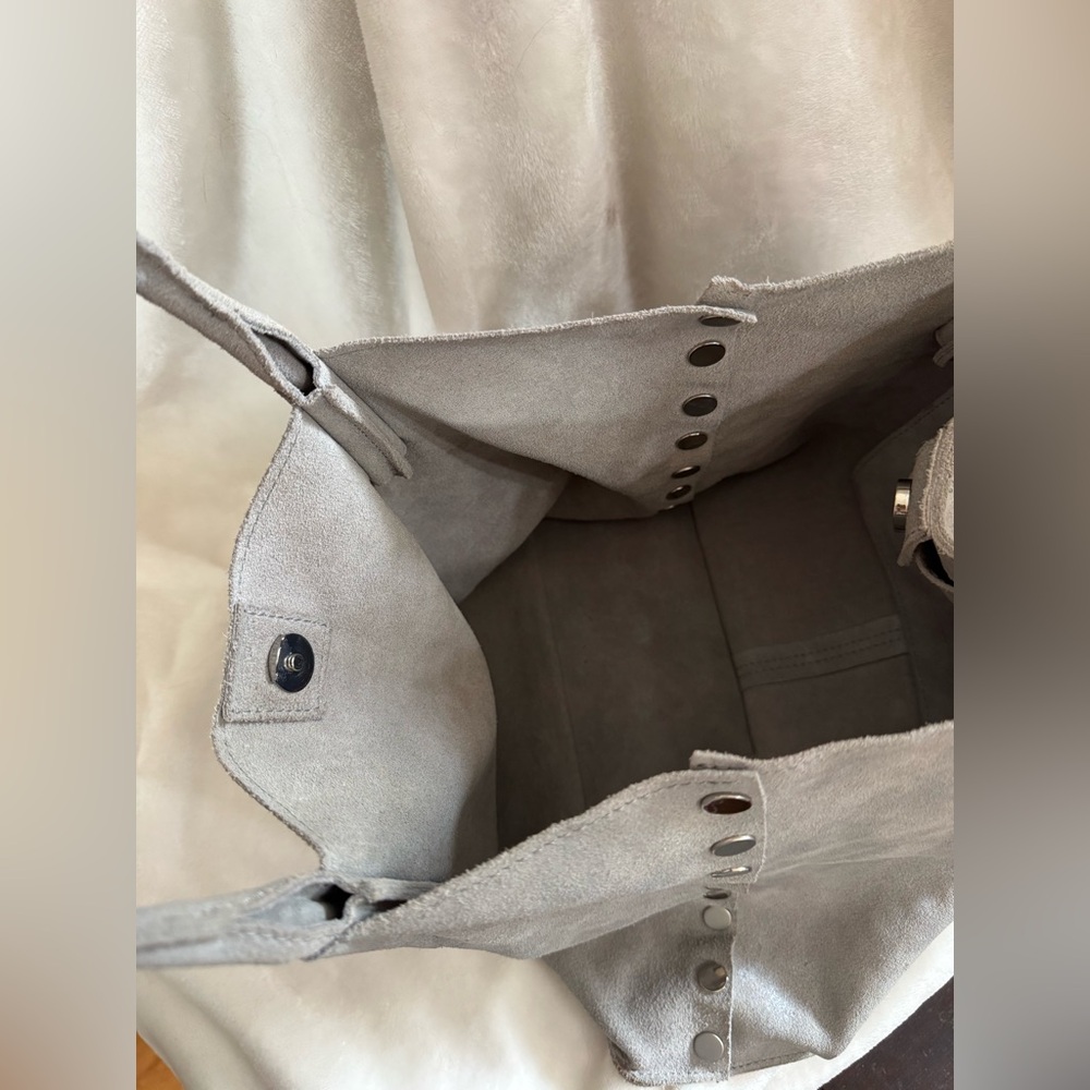 Hammitt Oliver light grey tote suede - Picture 5 of 7